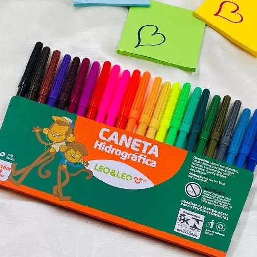 🎨Kit Escolar Leo&Leo-Lápis, giz e canetinhas em um só lugar!✨