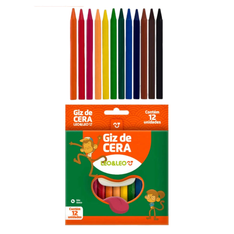 🎨Kit Escolar Leo&Leo-Lápis, giz e canetinhas em um só lugar!✨