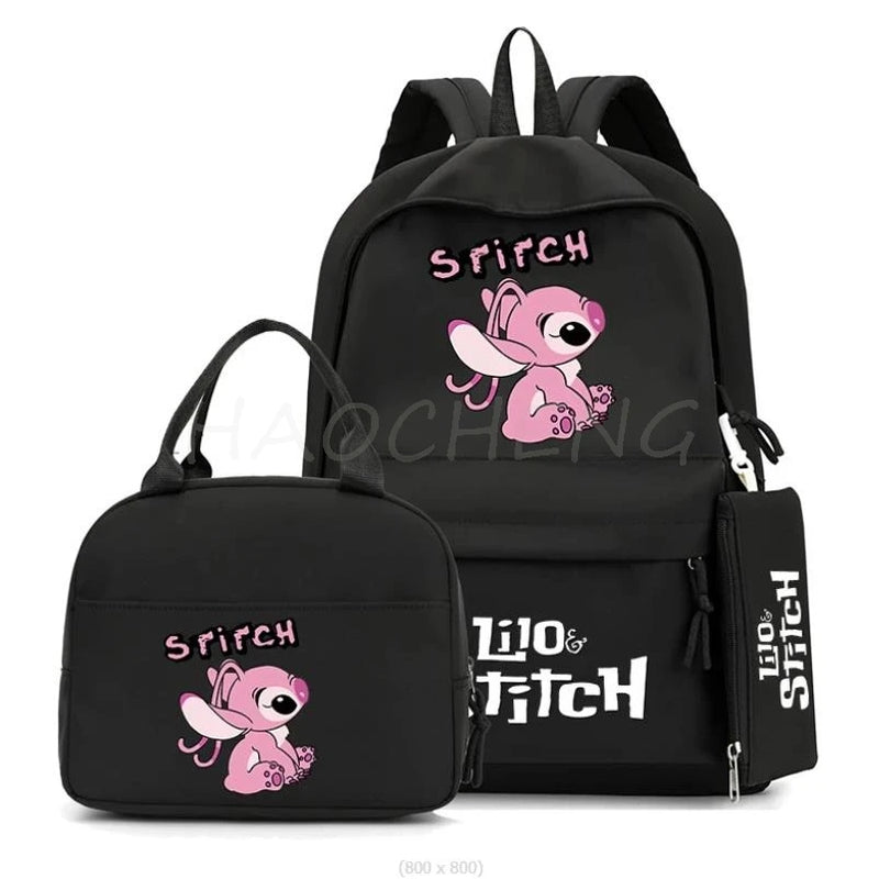 Kit Exclusivo do Stitch & Lilo - Mochila, Lancheira e Estojo