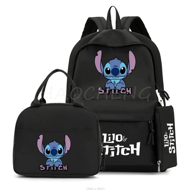 Kit Exclusivo do Stitch & Lilo - Mochila, Lancheira e Estojo