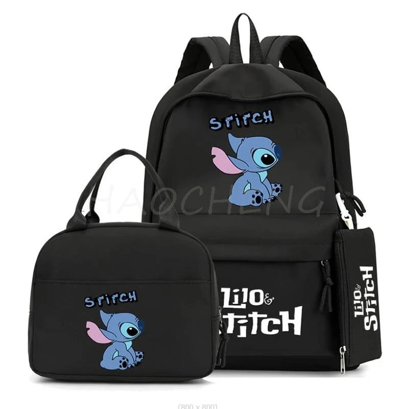 Kit Exclusivo do Stitch & Lilo - Mochila, Lancheira e Estojo