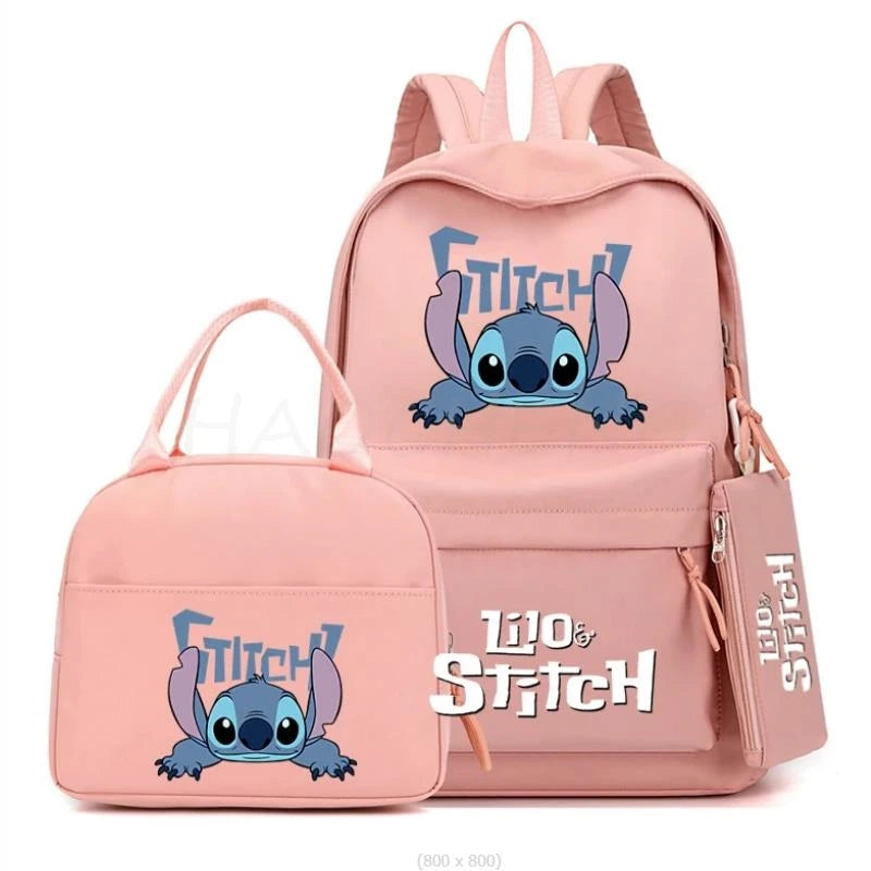 Kit Exclusivo do Stitch & Lilo - Mochila, Lancheira e Estojo