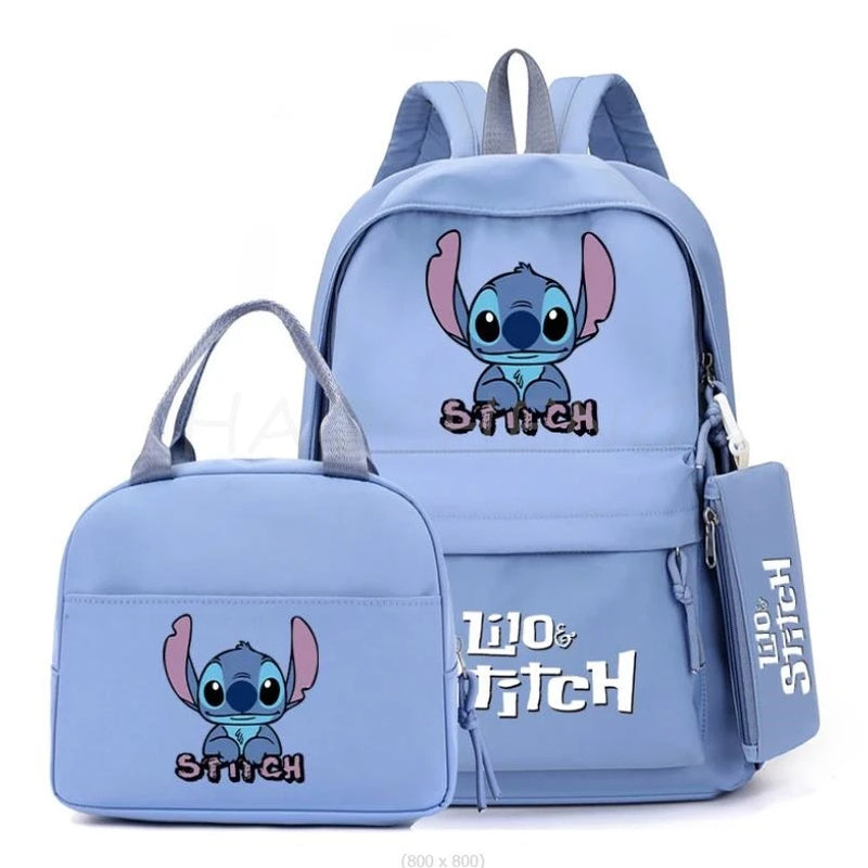 Kit Exclusivo do Stitch & Lilo - Mochila, Lancheira e Estojo