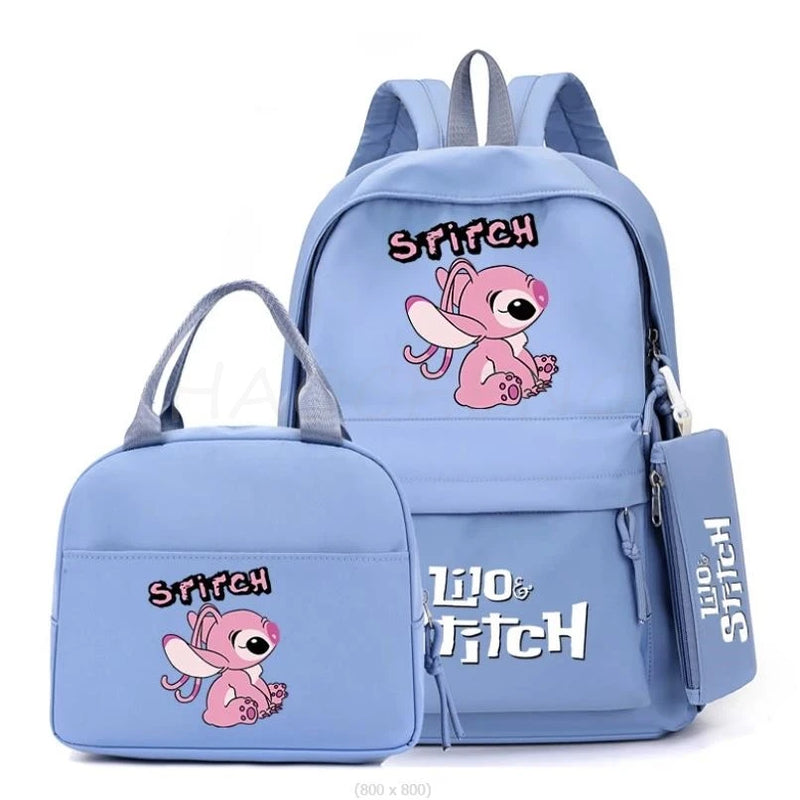 Kit Exclusivo do Stitch & Lilo - Mochila, Lancheira e Estojo