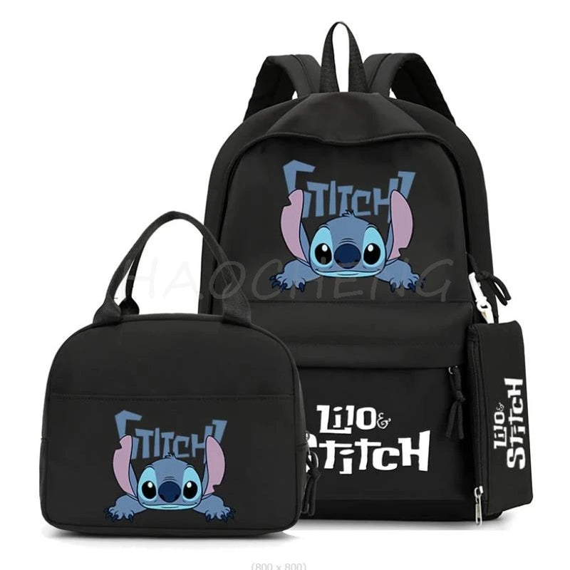 Kit Exclusivo do Stitch & Lilo - Mochila, Lancheira e Estojo