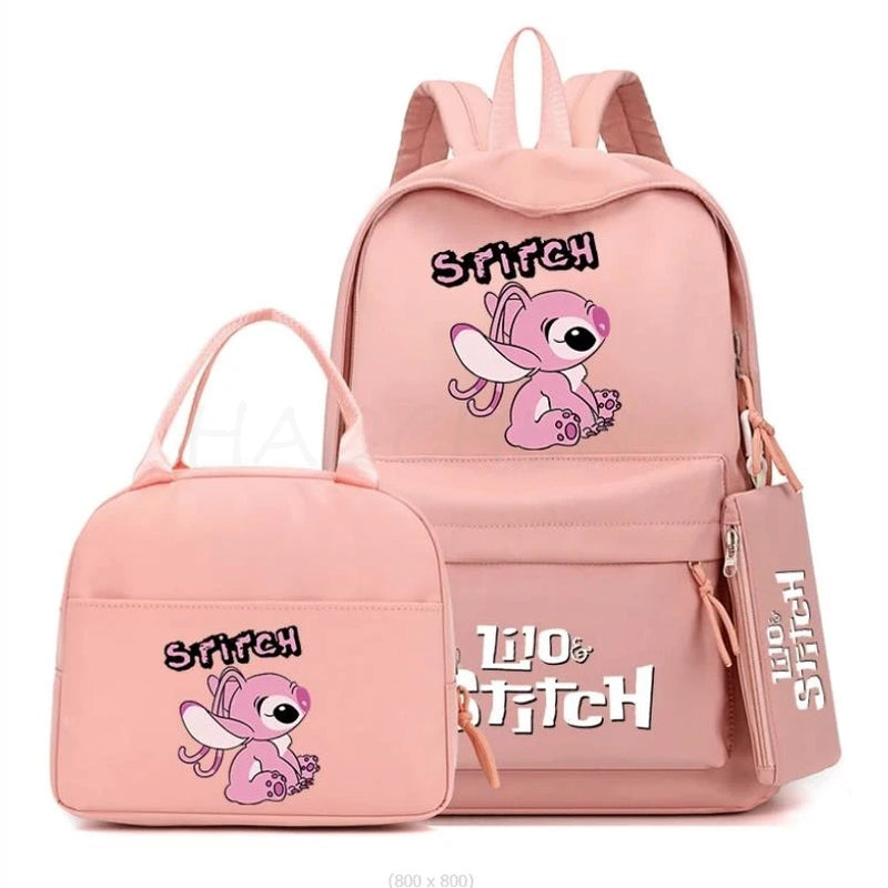 Kit Exclusivo do Stitch & Lilo - Mochila, Lancheira e Estojo