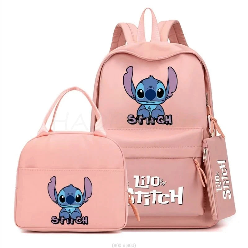 Kit Exclusivo do Stitch & Lilo - Mochila, Lancheira e Estojo