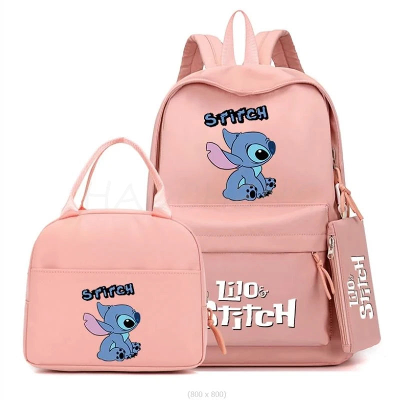 Kit Exclusivo do Stitch & Lilo - Mochila, Lancheira e Estojo